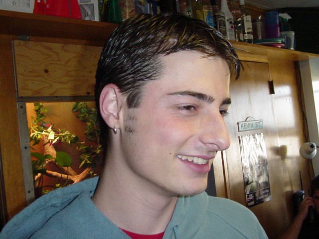 Jeff accidentally messed up his sideburns so we put steps in.