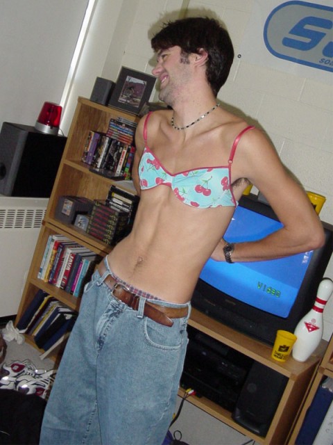 Josh in a bra
