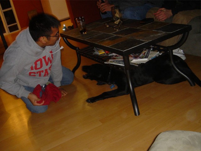 Nathan playing with Ninja