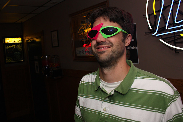 Josh and some fancy glasses