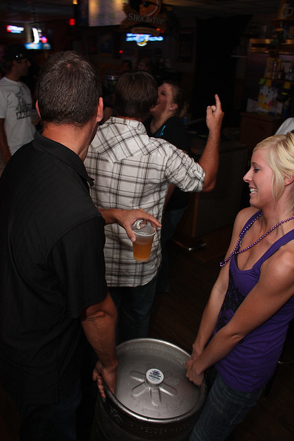 Chuck helpin out with Keg #2