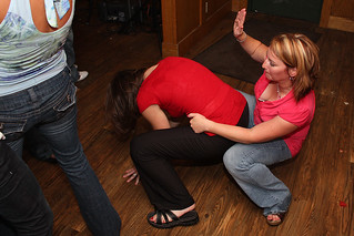 Celest and Jodi on the floor