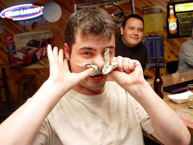 11 - $2 in Jeff's nose