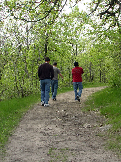 Pee break on the way to Josh's
