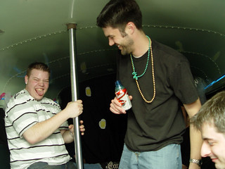 Rick dancing on a stripper pole