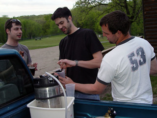 Chuck McGrane - Amberbock out the back of the truck.