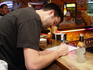 Crossing off some list items.