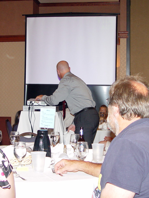 Rico starting the slideshow