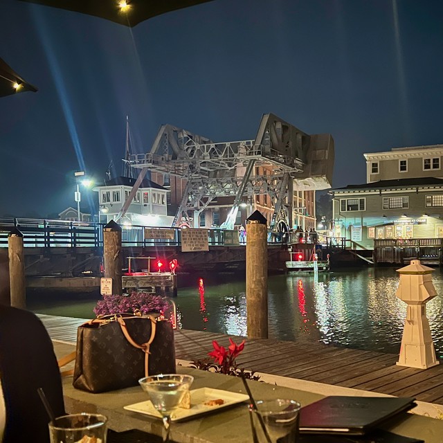 It was fun watching this bridge do it's thing from our dinner table