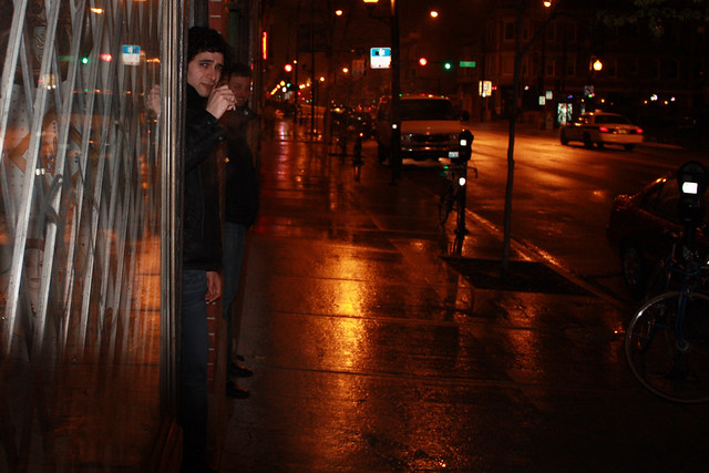 Hanging out in doorways while it rains