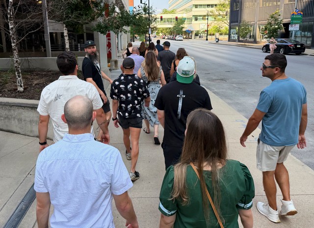 Walkin to Fourth Street