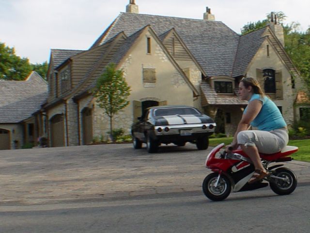 Erin riding around