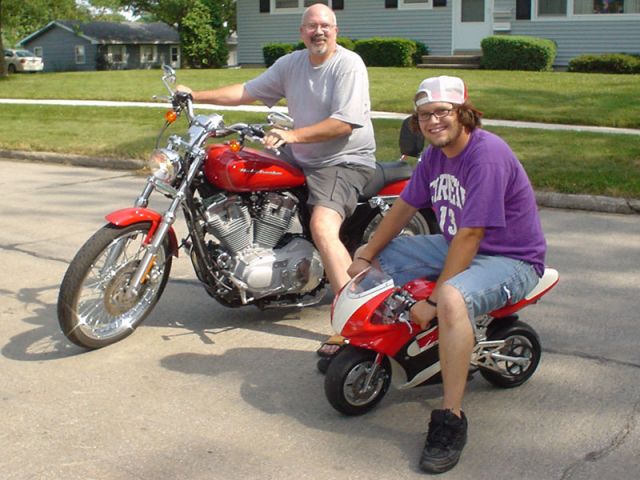 Me, Jeff, and our hogs