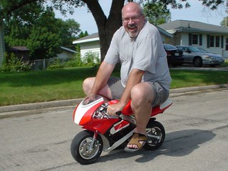 Jeff on the Pocket Bike