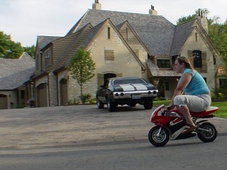 Erin riding around