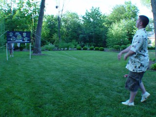 Mark throwing the football