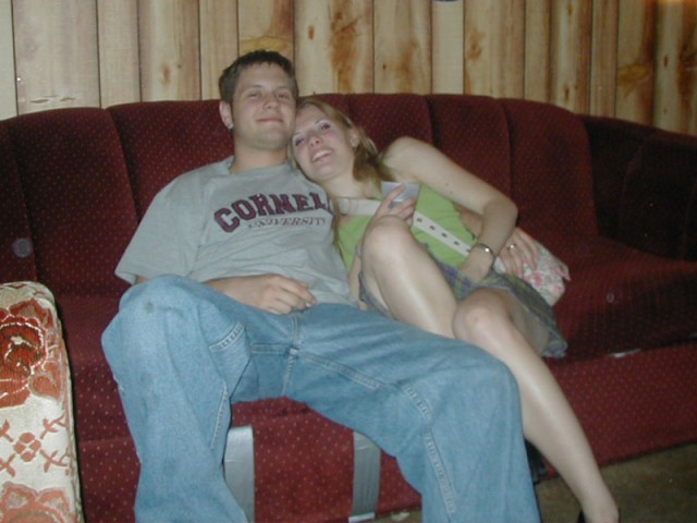 Jamie and I at the Delt House