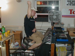 Dancing on the futon...