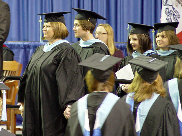Becky about to get her diploma