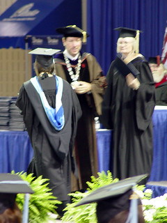 Kari getting her Diploma (or whatever they call them when you get your masters)