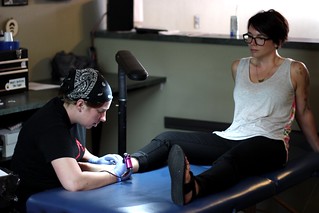 Tattoo - Gettin tattooed at Heroic Ink