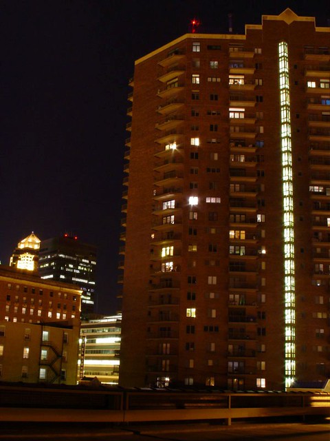 Apartments from the top of the 2nd and court parking garage