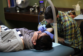 Tattoo - Getting tattooed by Joshua Bowers