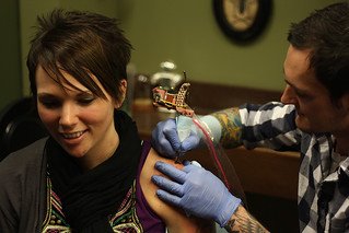 Tattoo - Getting tattooed by Joshua Bowers at Iron Heart Tattoo