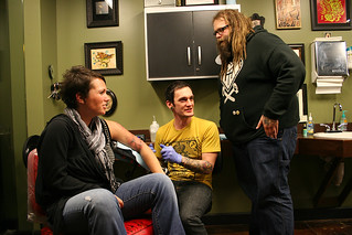 Tattoo - Getting tattooed by Joshua Bowers