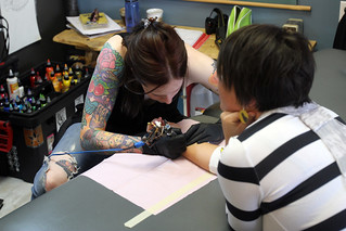 Tattoo - Getting Tattooed by Carrie Black at Bigfoot Tattoo