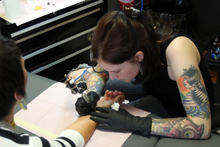 Tattoo - Getting Tattooed by Carrie Black at Bigfoot Tattoo