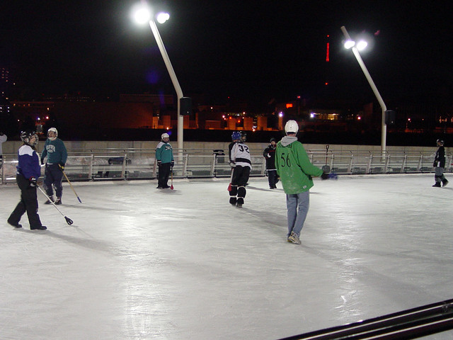 Broomball at Brenton Plaza