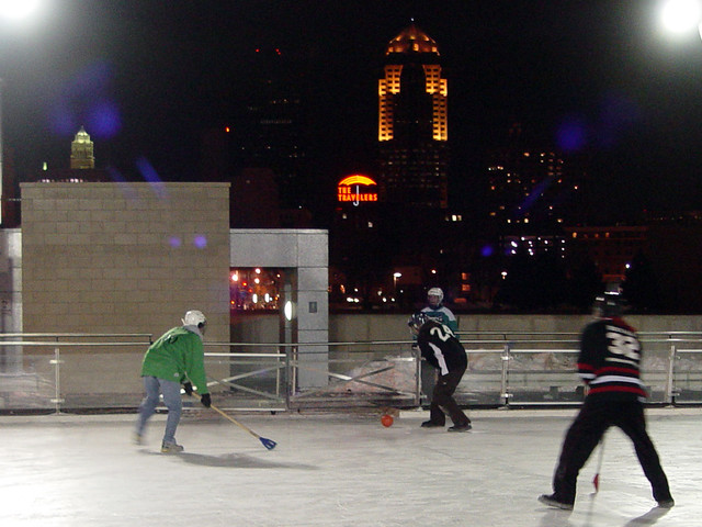 Broomball at Brenton Plaza