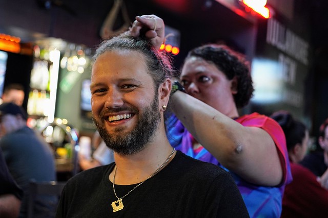 This woman offered to give me a man-bun and I accepted