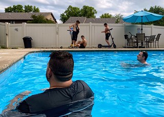 Talkin shit with these young scooter punks