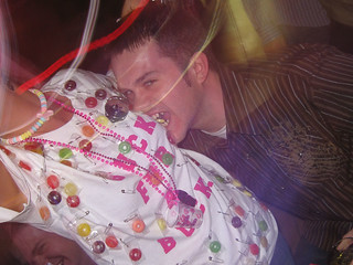 Zach sucking a lifesaver off some bachelorette's shirt.