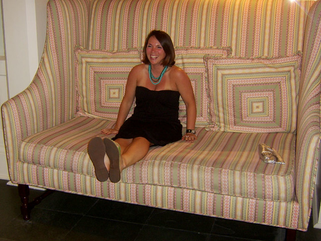 Kari on the big chair