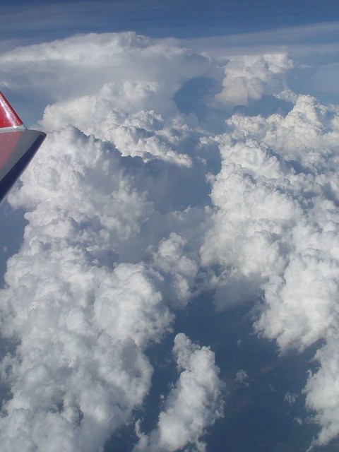 3 sets of shelf clouds (across the top of the photo)