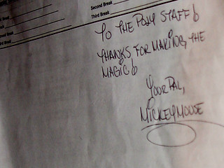 This note from Mickey was confidential