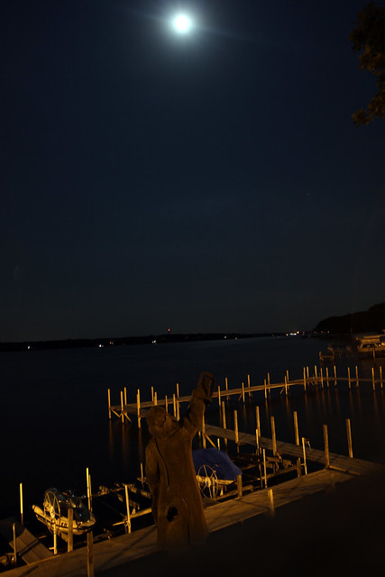 Moonlit lake