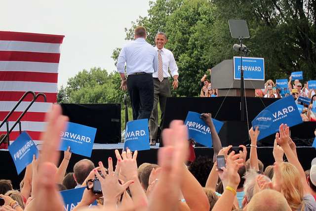 Lucas welcoming the president