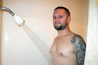 It was hard to wash the top half of your body in this shower