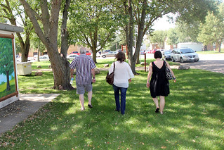 Walking through the park