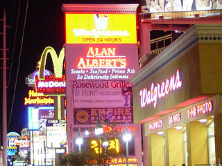 Even McDonalds and Walgreens have bling in Vegas