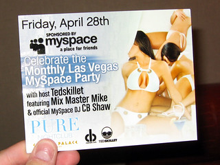 Man, I barely missed the Vegas MySpace Party!!!