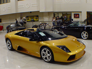 A Lamborghini Murcielago at the exotic car shop in Caesars Palace