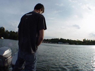 Josh Lueck - peeing in Leech Lake