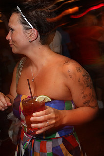 Starting the wedding after party at Liars Club