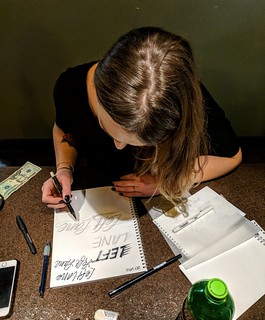 Art - Anna Frederick working on some custom lettering for me