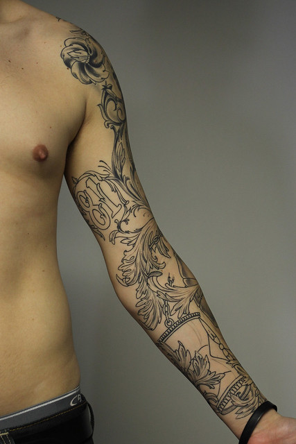 Inside of left sleeve before second session